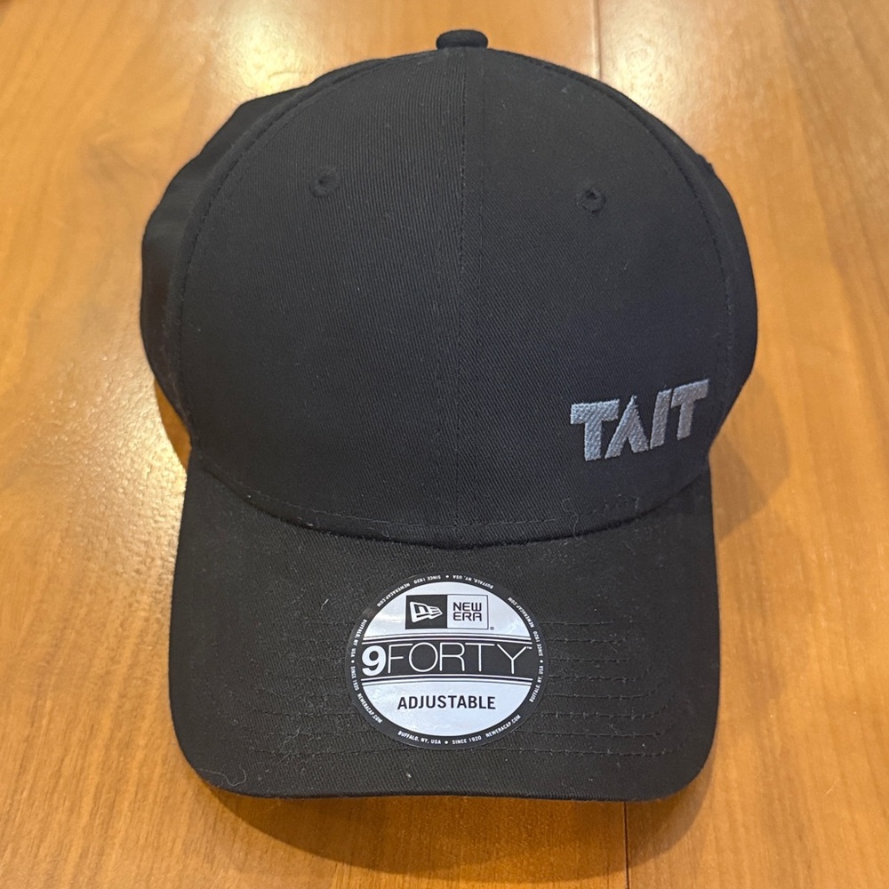 NWT New Era Black 9FORTY Cap with TAIT Logo